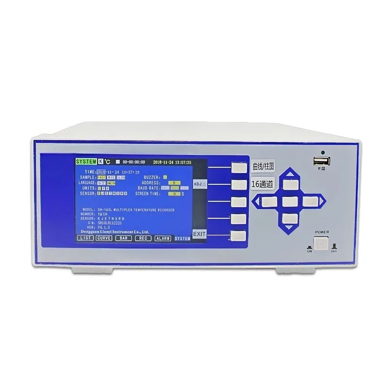 Industrial grade multi channel temperature tester data logger 8 16 32 64 channel temperature recorder patrol meter  thermocouple