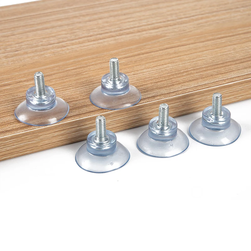 5 Pcs M6/M8 Screw Rubber Suction Cup Transparent Sucker Plastic Hooks