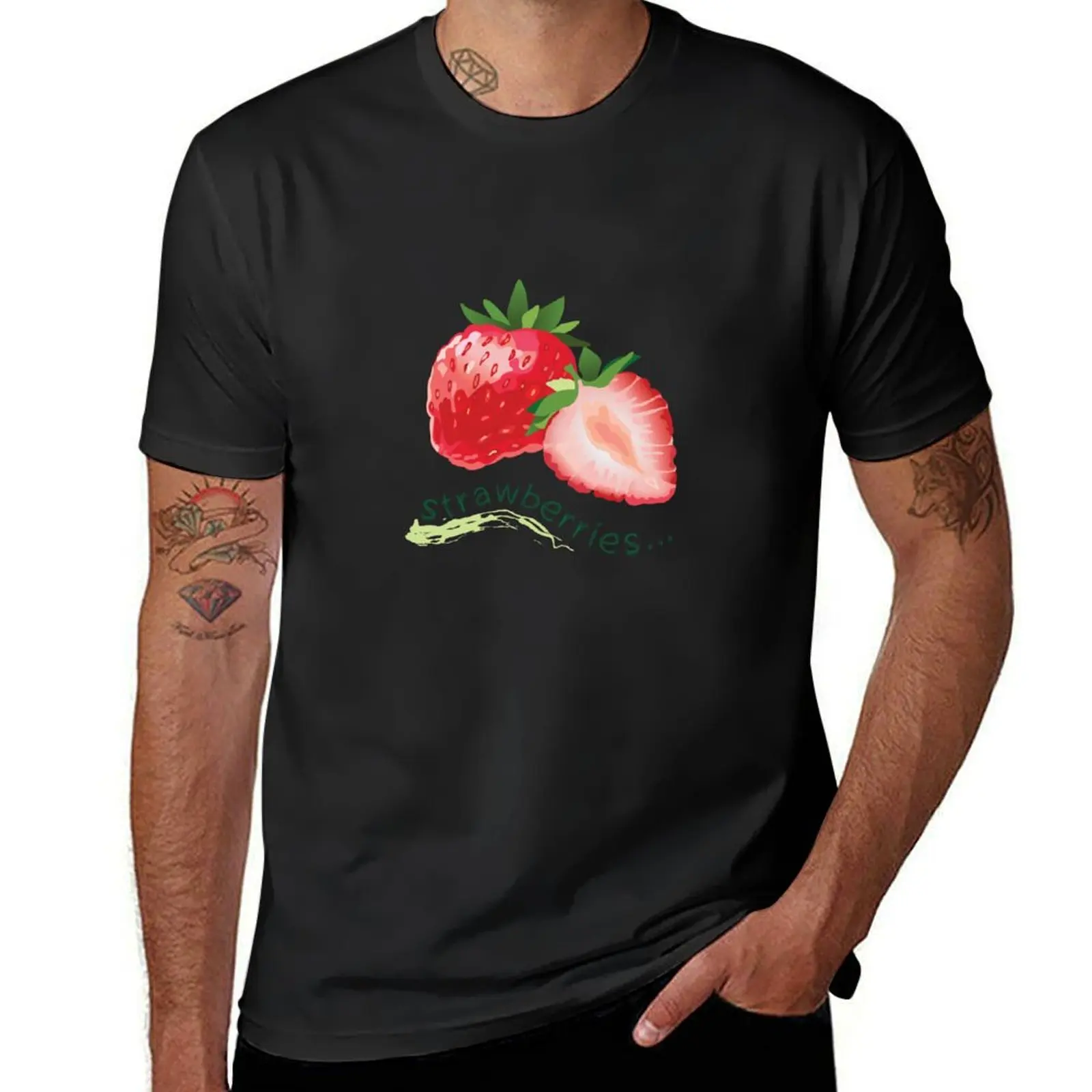 

Sweet Strawberries T-Shirt oversized graphic tee korean fashion anime shirt men tshirt