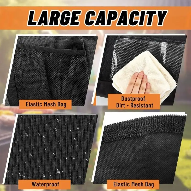   Outdoor Grilling Storage Bag Grill Tool Bag for Gloves, Tongs and Cooking Items