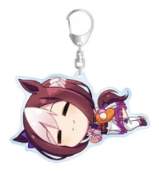 Anime Rijst Douche Speciale Week Stilte Suzuka Tokai Teio Mejiro McQueen Gouden Schip Sleutelhanger Pop Acryl Sleutelhanger Hanger voor Gift