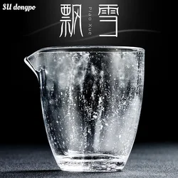 Crystal Snow Glass chaihai Tea Set Heat-resistant Thickened Non Hot Hand Pouring Tea Set Glazed Fair Cup Tea Set Gift