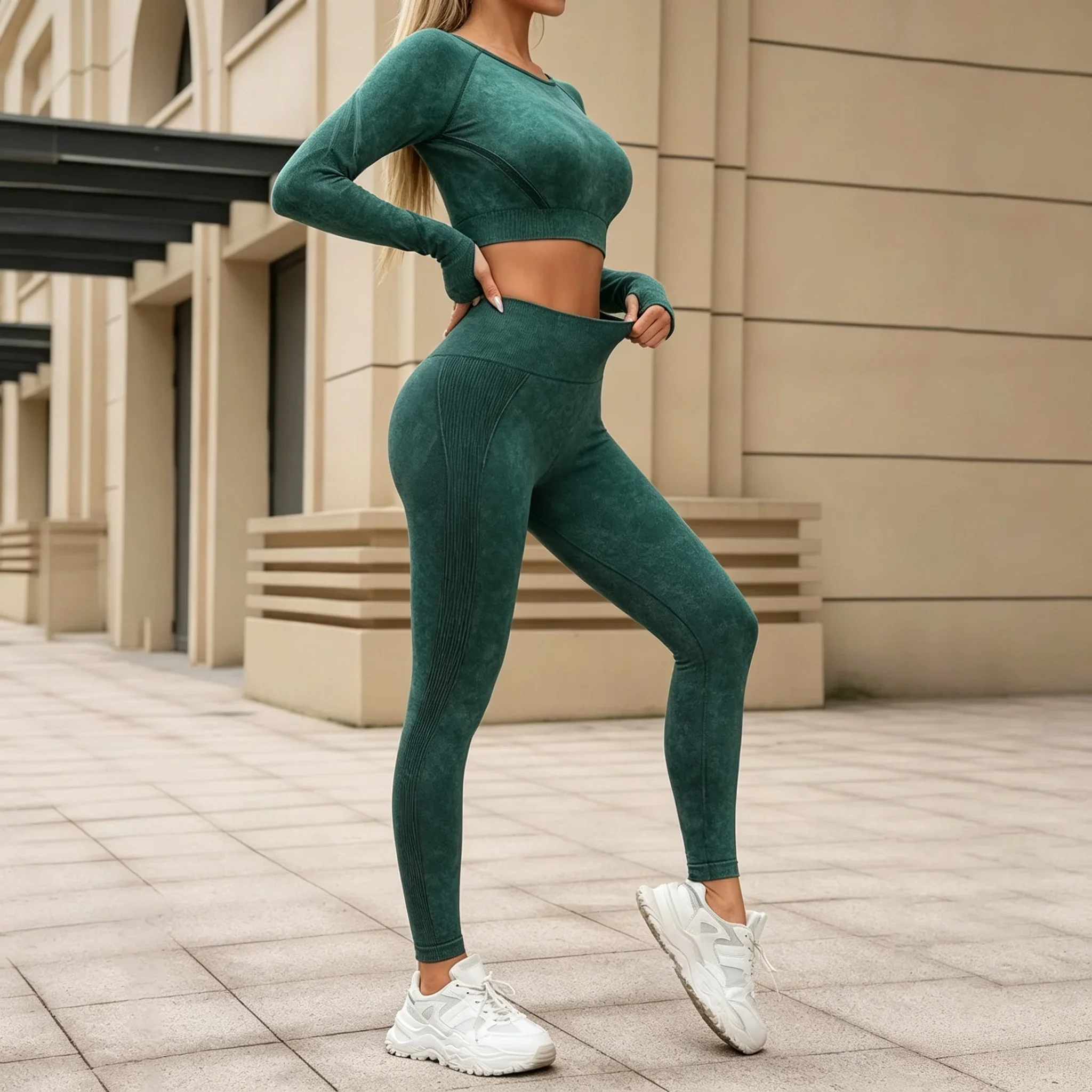 Gym Clothes Woman Leggings Seamless Frosted Peach Butt High Waist Breathable Yoga Pants For Sportswear Running Cycling Fitness