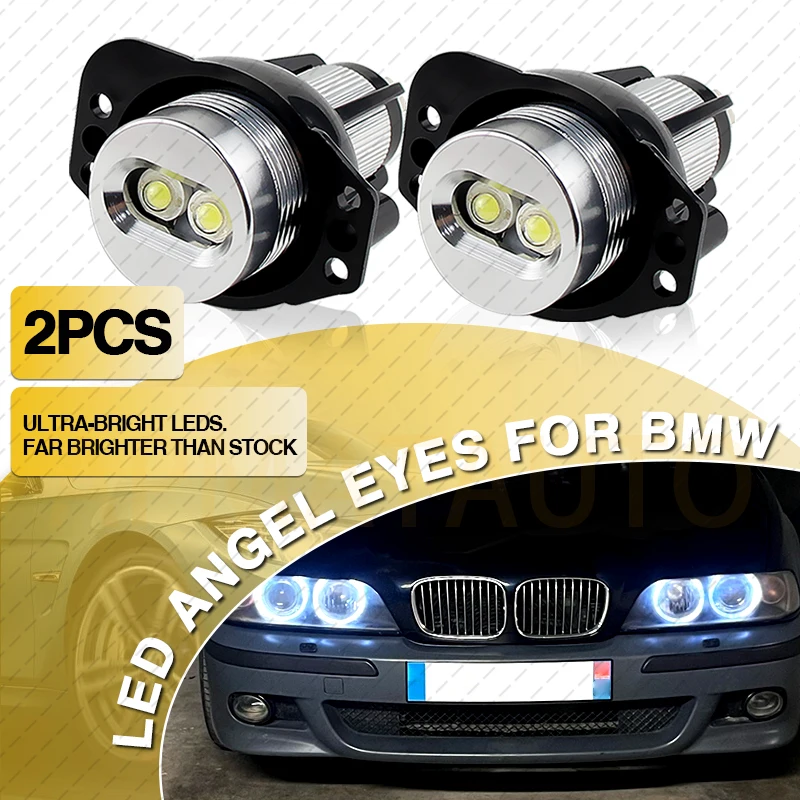 

2 шт., белый, желтый, красный, 12 В, светодиодные лампы с ангельскими глазами, кольцевые габаритные лампы Halo, замена для BMW 3 серии E90 E91 05‐08 Pre-facelift 2005-2008