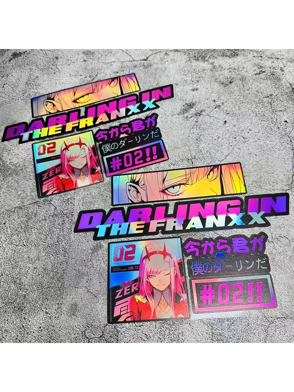 AliExpress NONE 1SET Cartoon Girl Laser Holographic Waterproof Stickers Anime Style Vinyl Decals For Car Motorcycle Helmet Decor