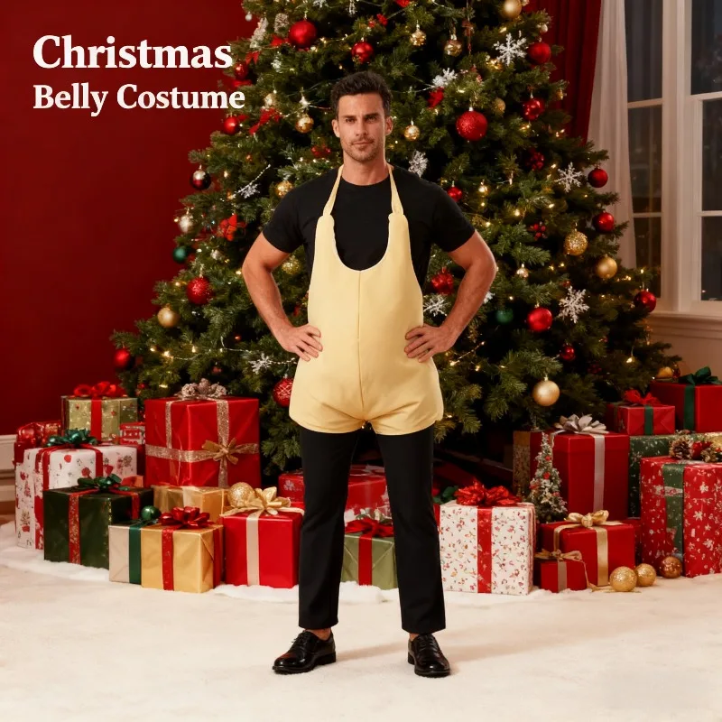 

Christmas Funny Party Pregnant Woman Fake Belly Santa Claus Belly Padding Hip Padding Costume