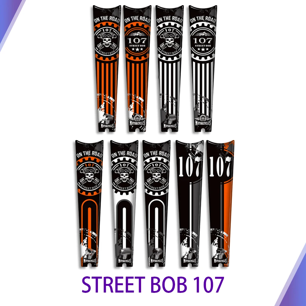 

For Harley Davidson Street Bob FXBB 107 M8 Motorcycle Protector Tank Knee Pad Side Grips Gas Fuel Oil Kit Stickers Decals