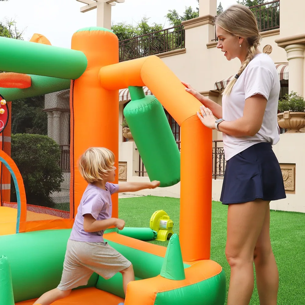 Casa gonfiabile da rimbalzo Doctor Dolphin con palla da fossa, povero castello da salto infaltabile con ventilatore, giocattoli regalo di compleanno per bambini