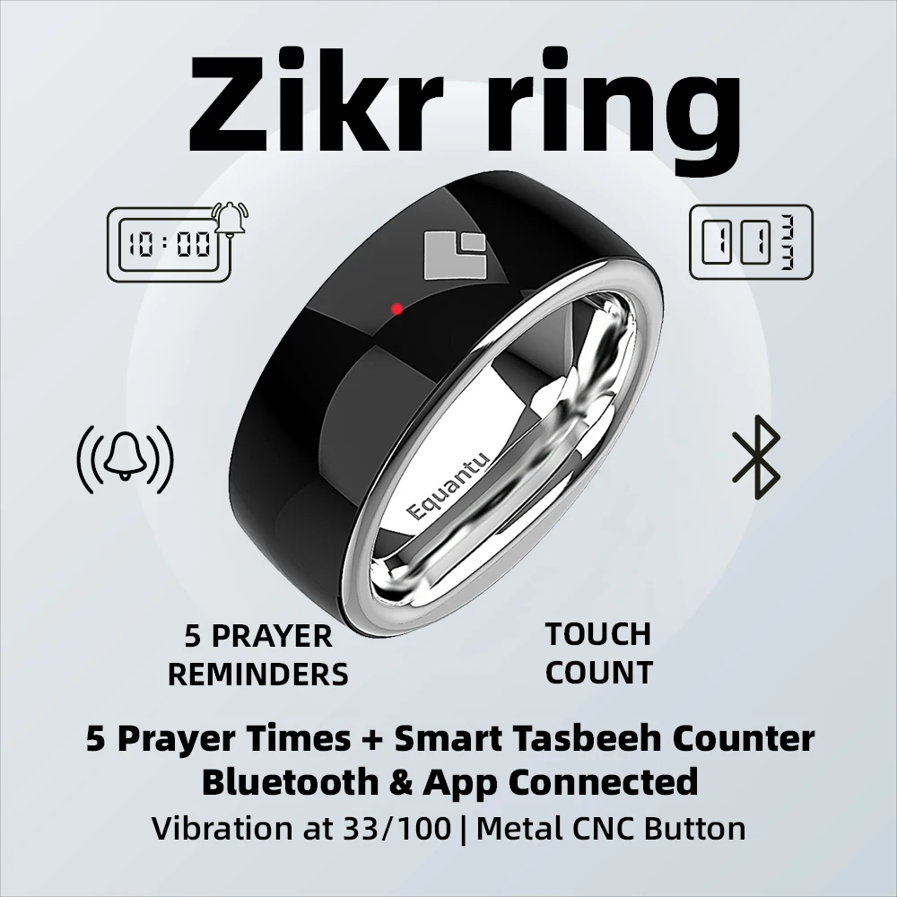 

QB708 Smart Muslim Islamic Oem Zikir Finger Counter Digital Smart Tasbih Zikr Ring
