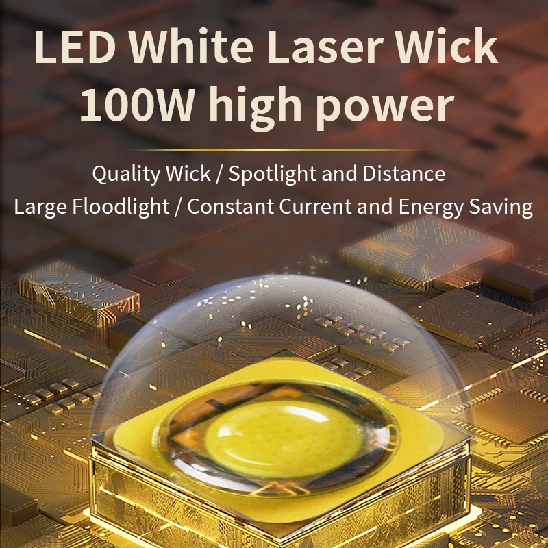 High-Power 100W Ultra-Bright LED Strong Light Handheld External Searchlight