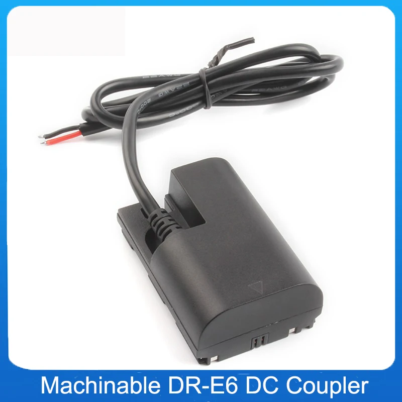 Factory Batch Machinable LPE6 LP-E6 Dummy Battery DR-E6 DRE6 DC Coupler for Canon EOS 60D 90D R5 7D 5D2 5D Mark II