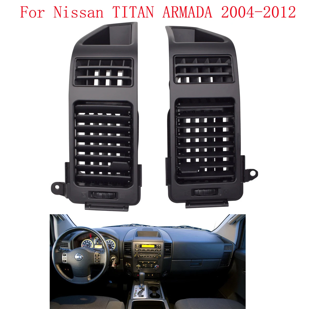 For Nissan TITAN ARMADA 2004-2012 Outlet Panel Button 68421-7S000,68420-7S000  Car Air Conditioning Vent Control