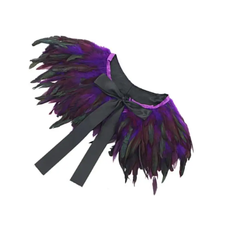652F Detachable Collar Shawl Flexible Gothic Costume Piece For Performers Halloween Celebrations And Artistic Dressing