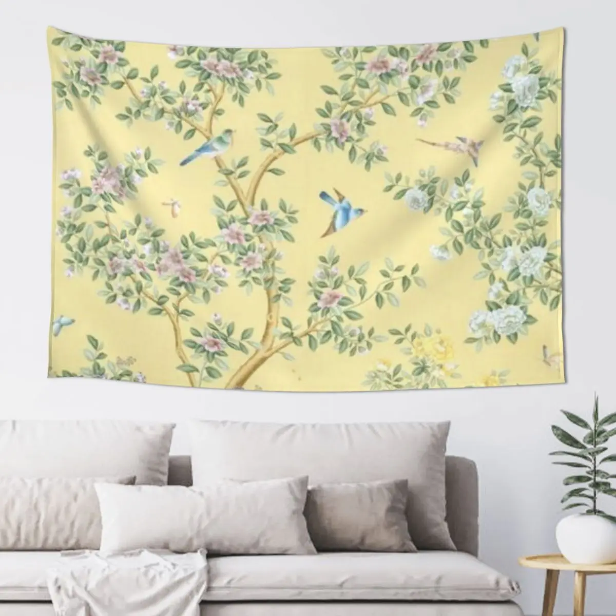 

Sentir Le Soleil (Feel the Sunshine) Chinoiserie Tapestry Carpet Wall Bedroom Decor Aesthetic Aesthetic Room Decor Tapestry