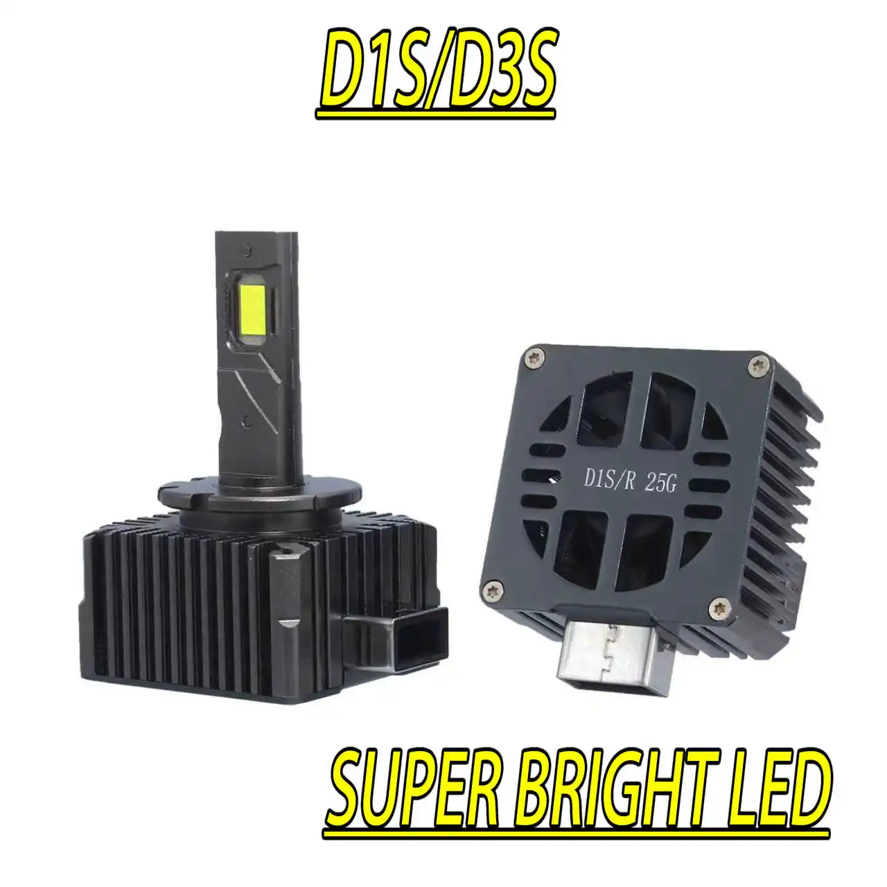 

2 PCS D1S D3S LED Headlights Replacement Original HID 55W D1S D3S LED Two-sided CSP Chip 6000K 12V Plug and Play