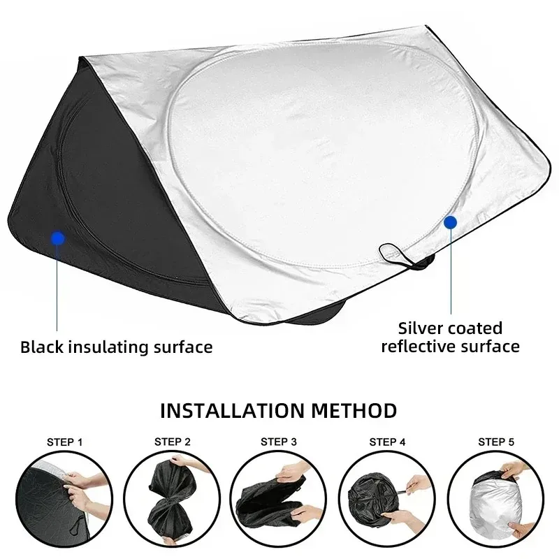 Car Front Window Sunshade Shield Folding Windshield UV Block Cover For Mercedes Benz A C S Class W211 GLC GLE CLA Accessories