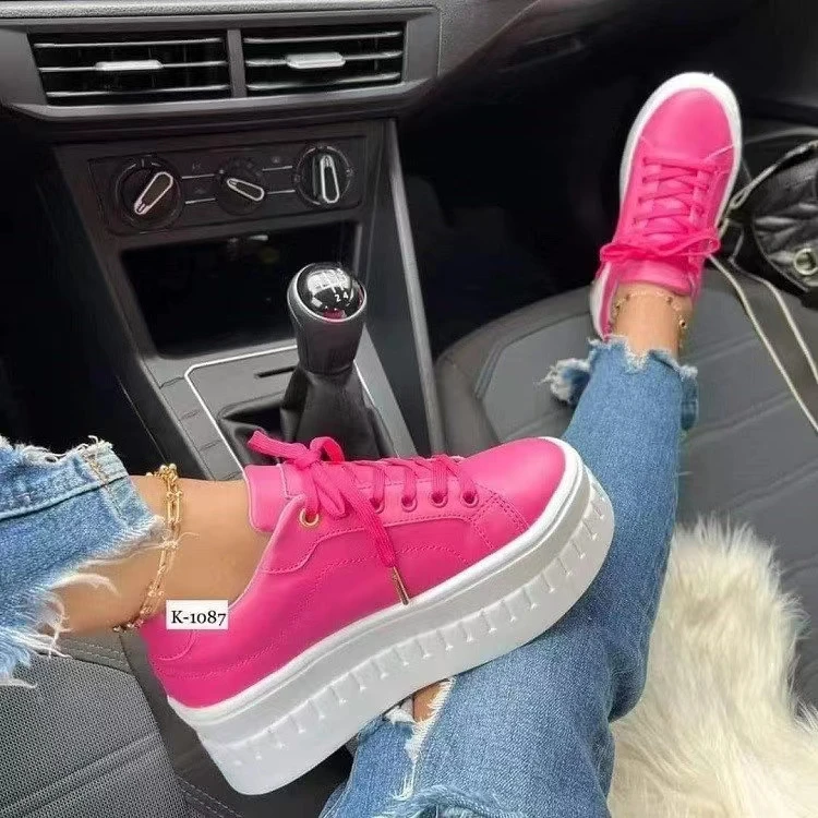 Women Platform Sneakers 2024 New Spring and Autumn Loafers Shallow Shoes for Women Comfortable Mesh Breathable Sneakers Women