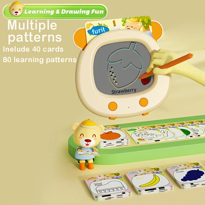 Jouets pour tout-petits, cartes Flash anglaises avec tablette d'écriture et de dessin, mots Montessori, jouet éducatif précoce pour enfants, cadeau pour garçon et fille