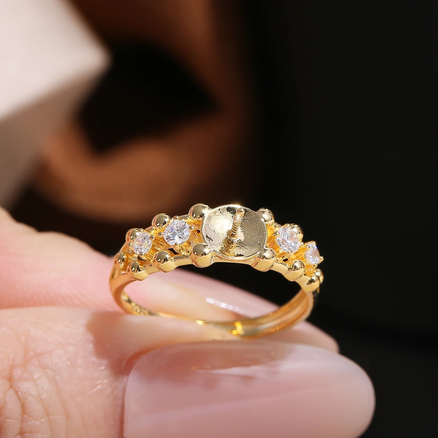 S925 Sterling Silver Adjustable Finger Ring Mountings Base Setting Findings Jewelry Mount Accessories for 8-11mm Pearls 3pcs/lot