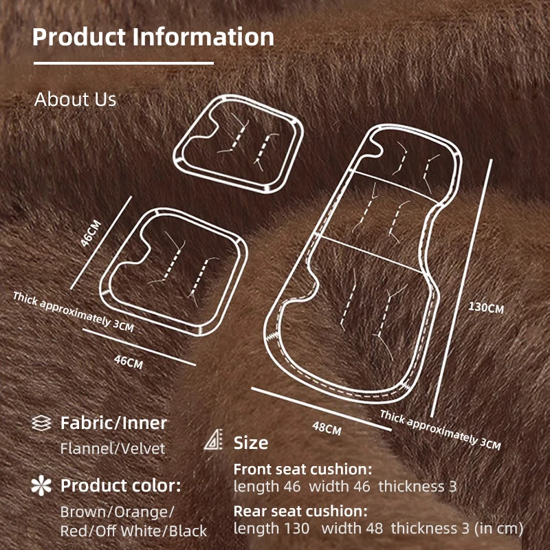 Car Internal accessories Seat Covers Plush Cushion Comfortable Protection Pad For Peugeot 408 4008 308 3008 5008 508 106 208 301