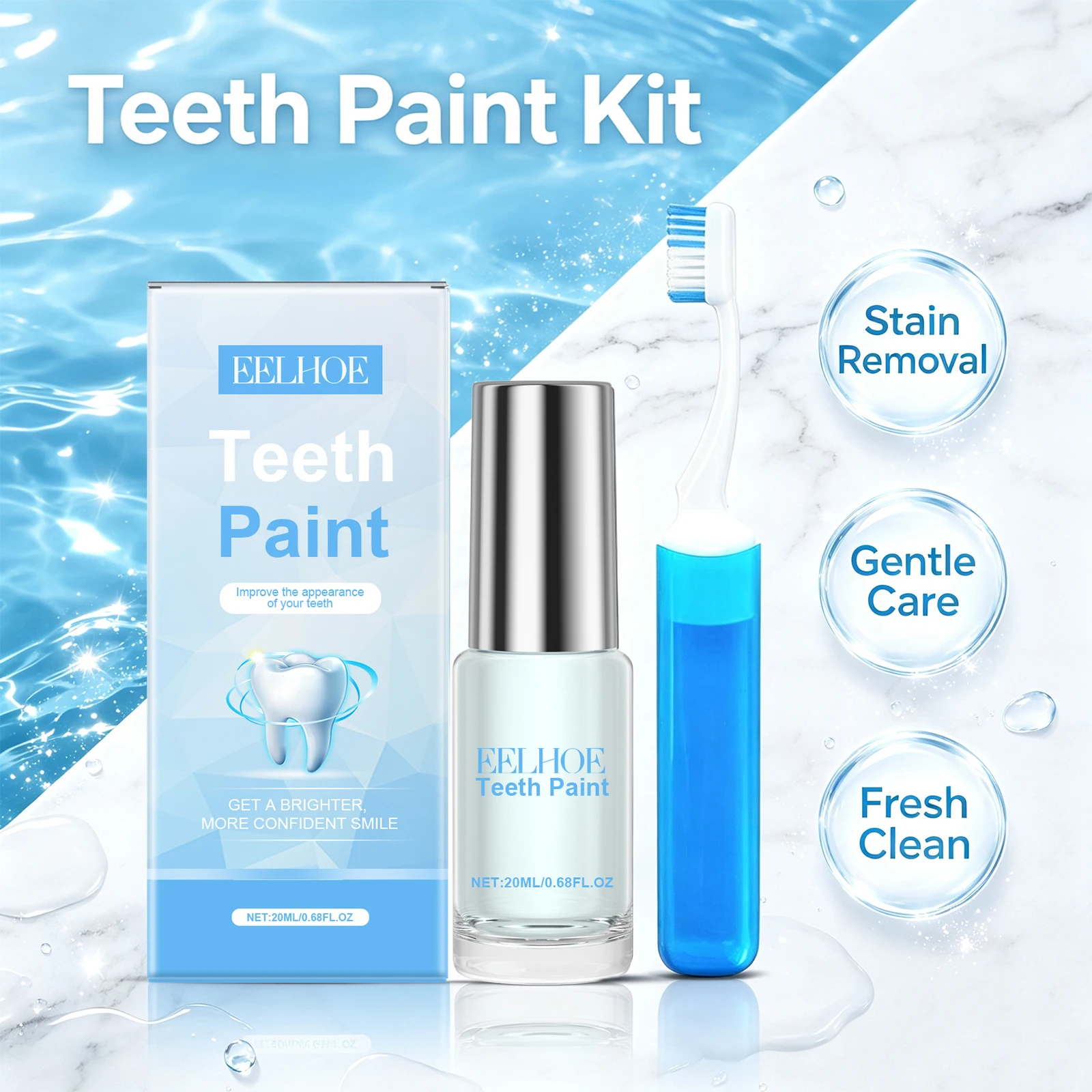 Teeth Whitening Paint Kit for Yellow Stain Removal Tooth Pigments Improve Teeth Appearance Teeth Brightening Oral Care Set - view 6