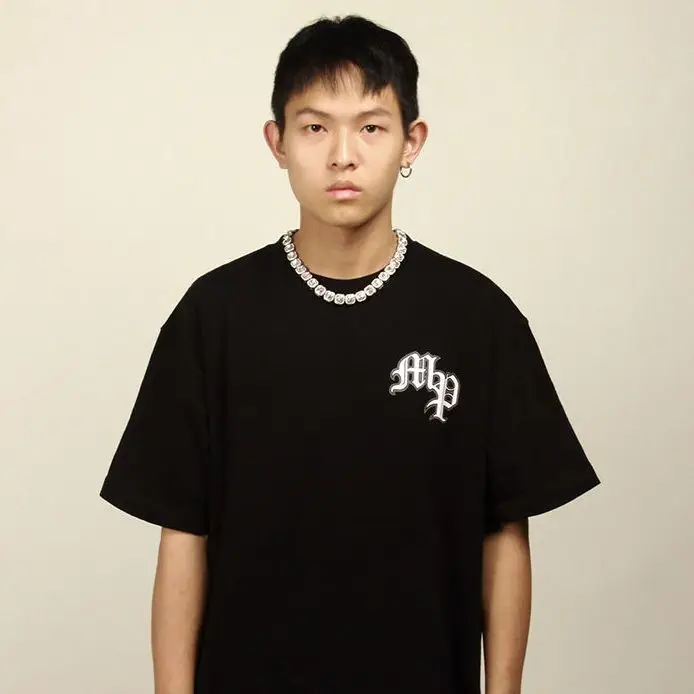 T-shirt originale di marca streetwear americana di MASKPARK, mezza maglietta allentata a maniche corte Hip-hop WESTSIDE della costa occidentale