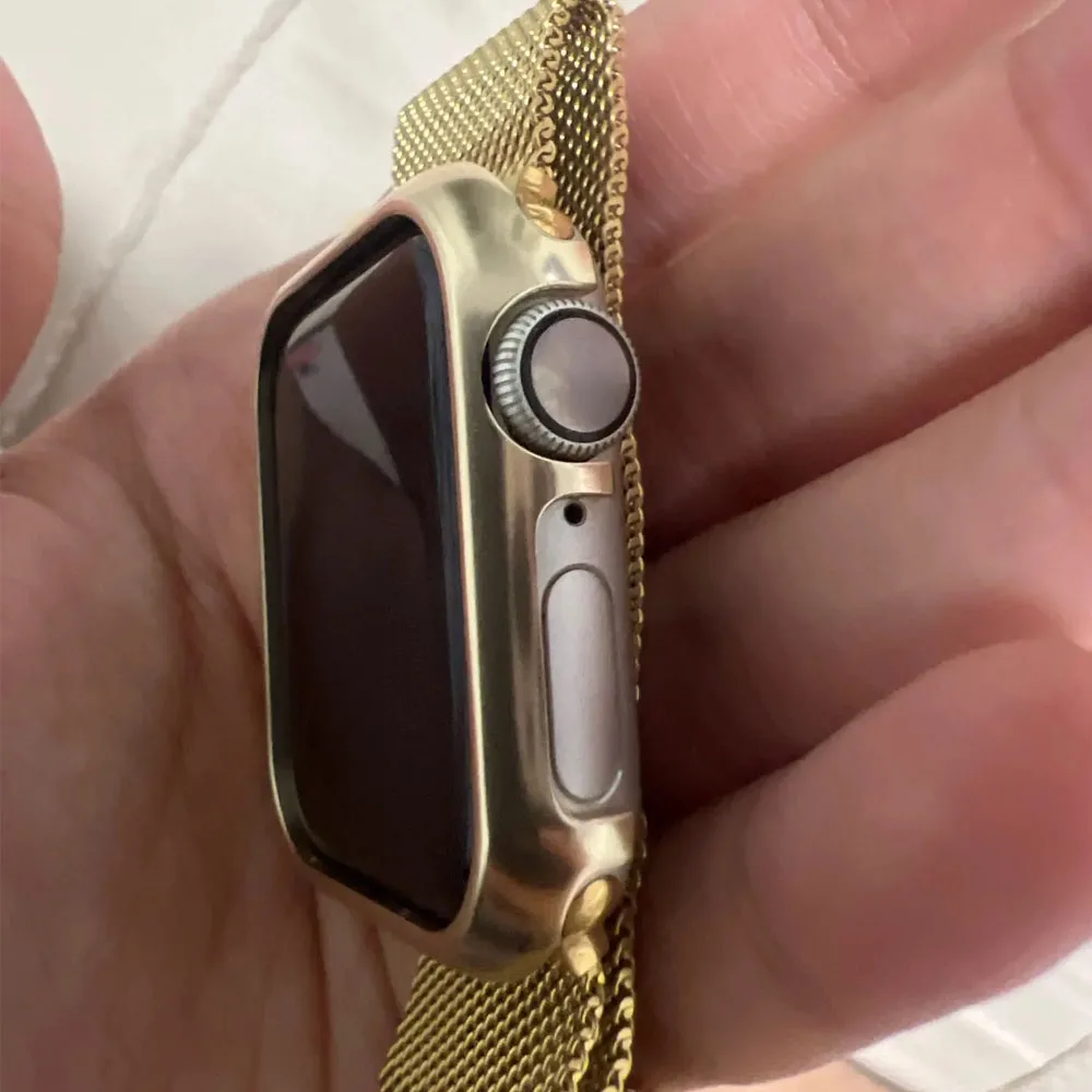 Металлический корпус с алюминиевым каркасом для Apple Watch 42 мм 46 мм iWatch Series 10, защитный бампер 40 мм, 41 мм, 44 мм, 45 мм, без крышки экрана