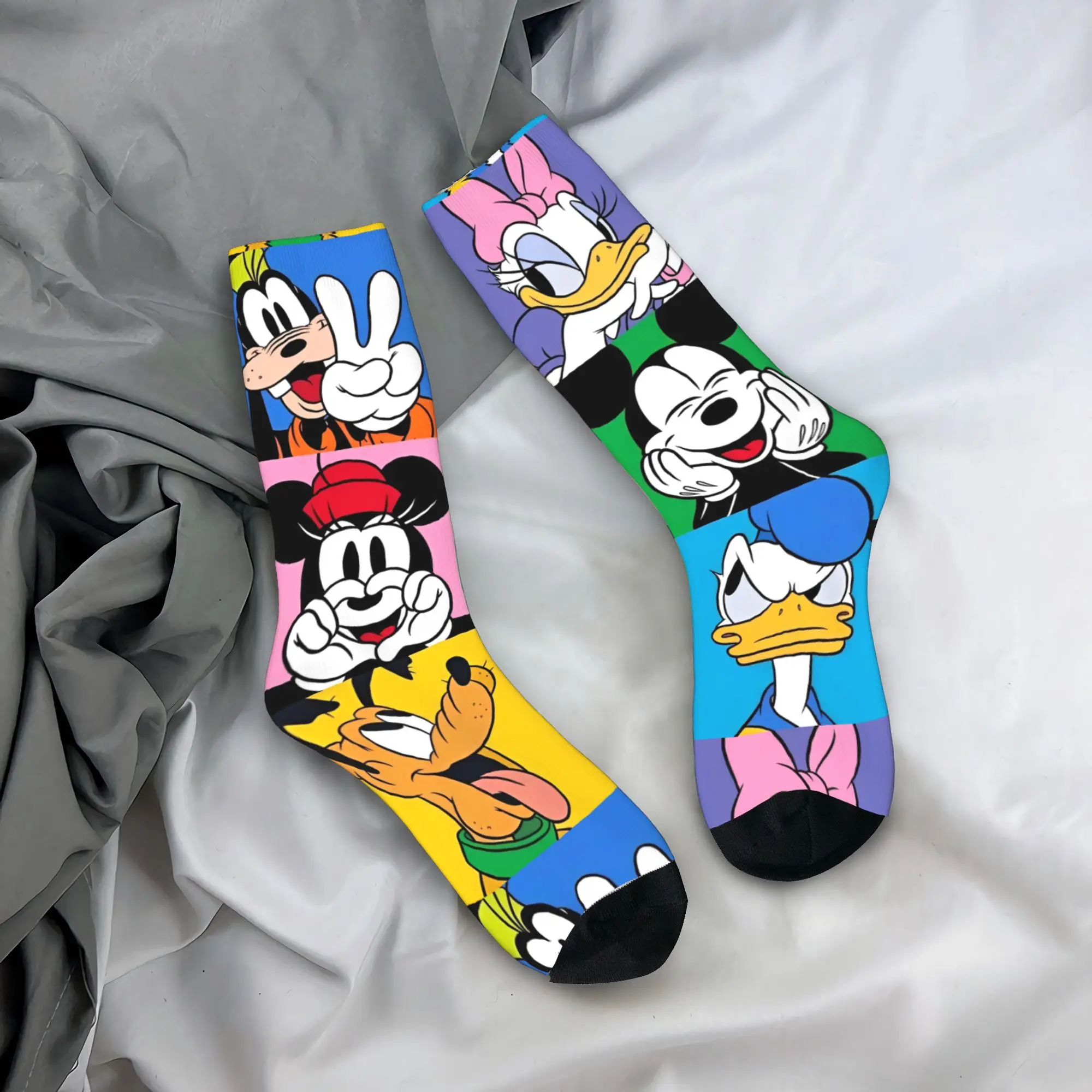 

Mickey Mouse Cartoon Stockings Design Funny Socks Autumn Anti Slip Socks Men Running Sports Breathable Socks