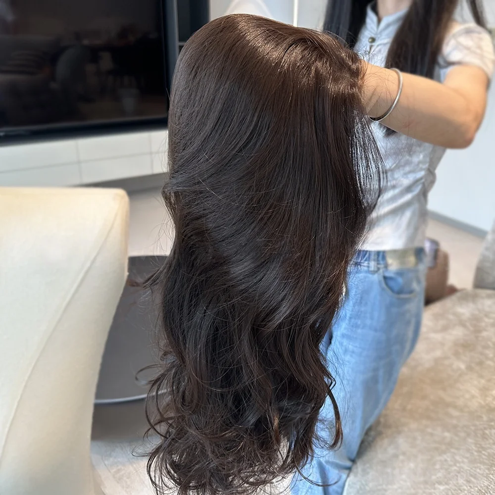 Ashely شعر مستعار أسود 26 بوصة طويل الجسم متموج خصلات الشعر المستعار للنساء موضة الاصطناعية الدانتيل شعر مستعار أمامي جودة عالية 13*4 الدانتيل شعر مستعار أمامي