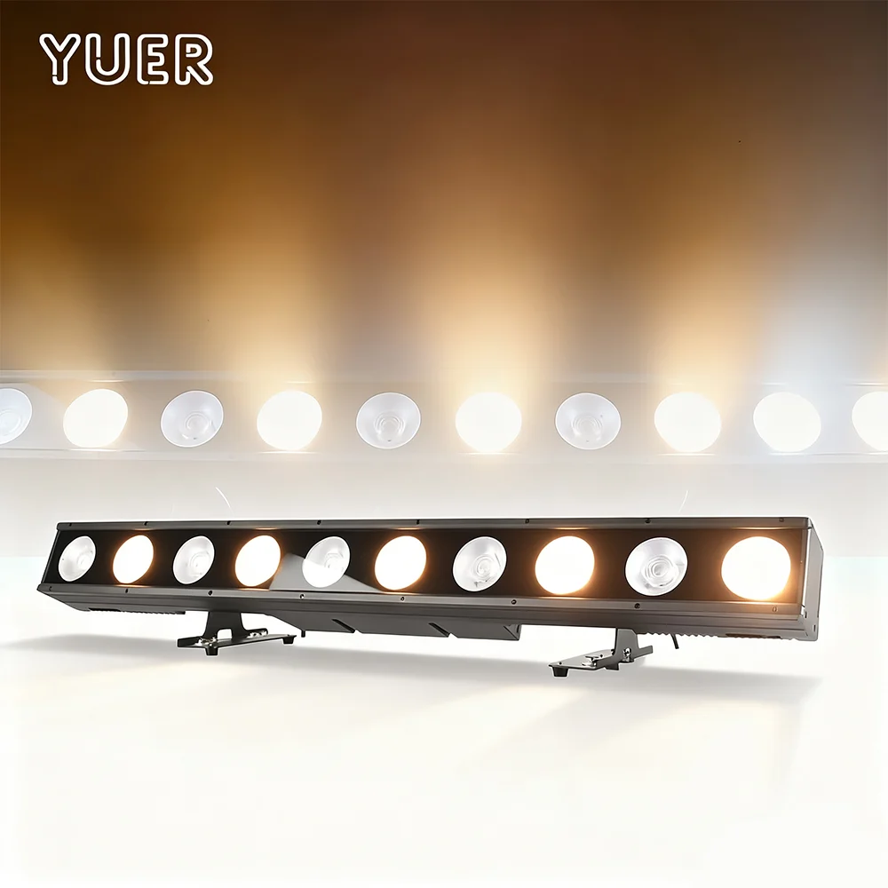 

YUER Водонепроницаемая светодиодная лампа 10X50W COB RGBW 4IN1 Wash Light Настенная лампа Стробоскоп Horse Racing Effect DMX512 для DJ Disco Bar Party