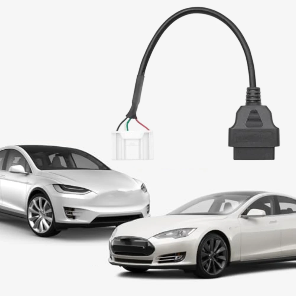 

20-контактный кабель-адаптер OBD2 обеспечивает высокоскоростную передачу данных для Tesla Model XS, аксессуары для инструментов для ремонта автомобилей