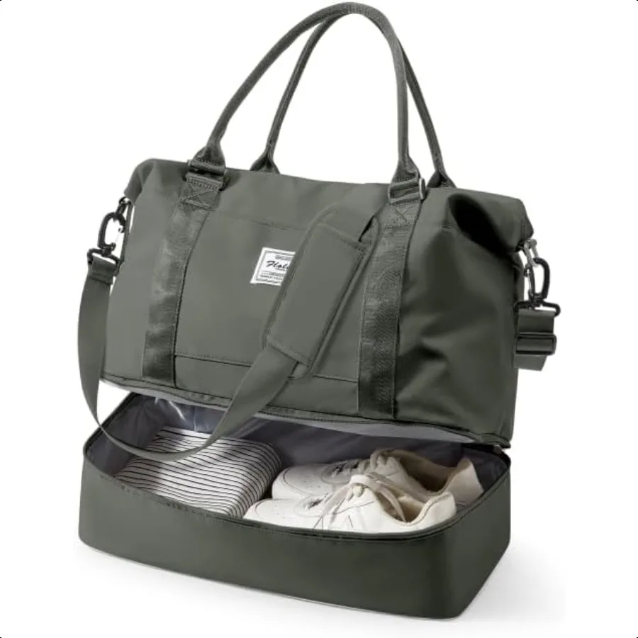 

Spirit Travel Duffel 18x14x8 Inches Weekender Overnight Bag with Shoes Compartment Trolley Sleeve Carry On for Airplanes Sport