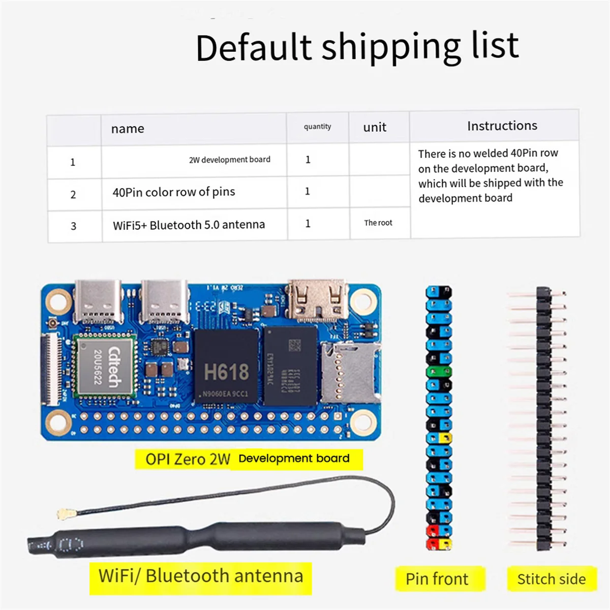 AU32-For Orange Pi Zero 2W لوحة تطوير 2G RAM + لوحة توسيع + حافظة + بالوعة الحرارة DDR4 H618 WiFi5 BT5.0 دعم 4K 60FPS