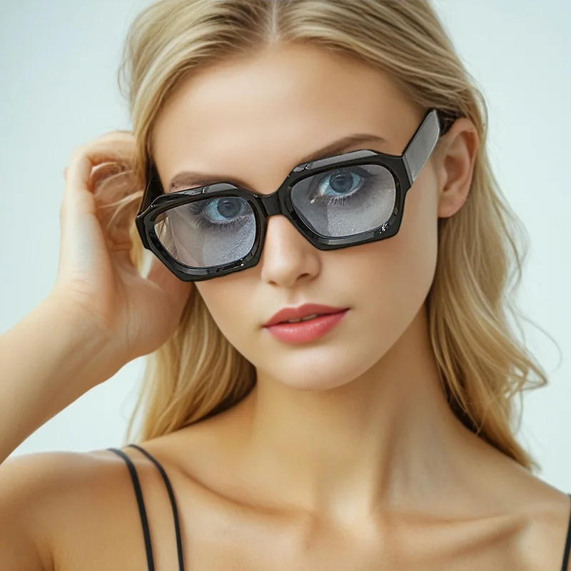 Neue Vintage-Sonnenbrille mit konkaver Oberfläche, quadratisch, für Damen und Herren, Sonnenbrillen für Frauen, Brillen für Männer und Frauen
