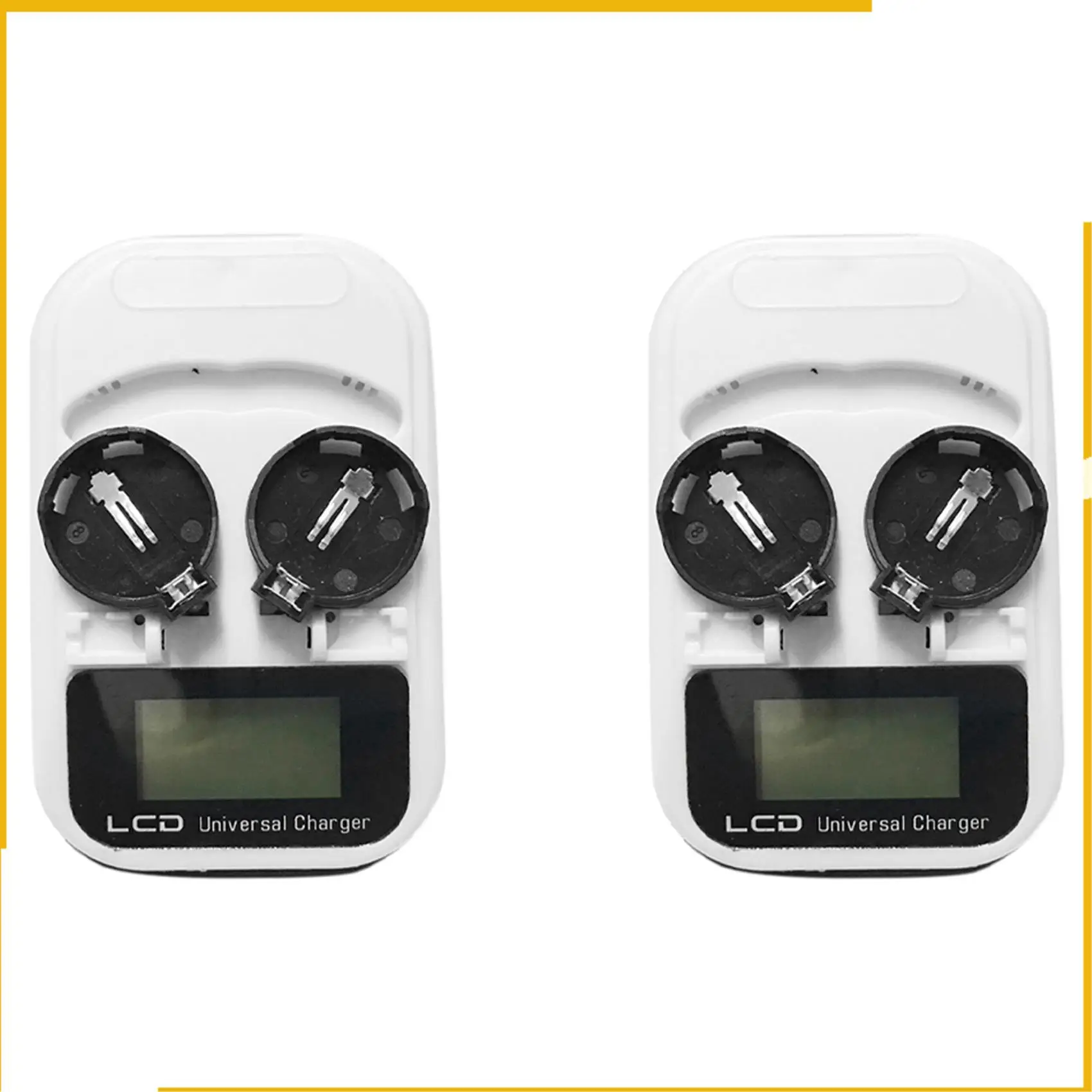 A93P 2X Smart LCD Charger 3.6V For LIR2032 LIR2025 LIR2016 Button Rechargeable Battery EU Plug