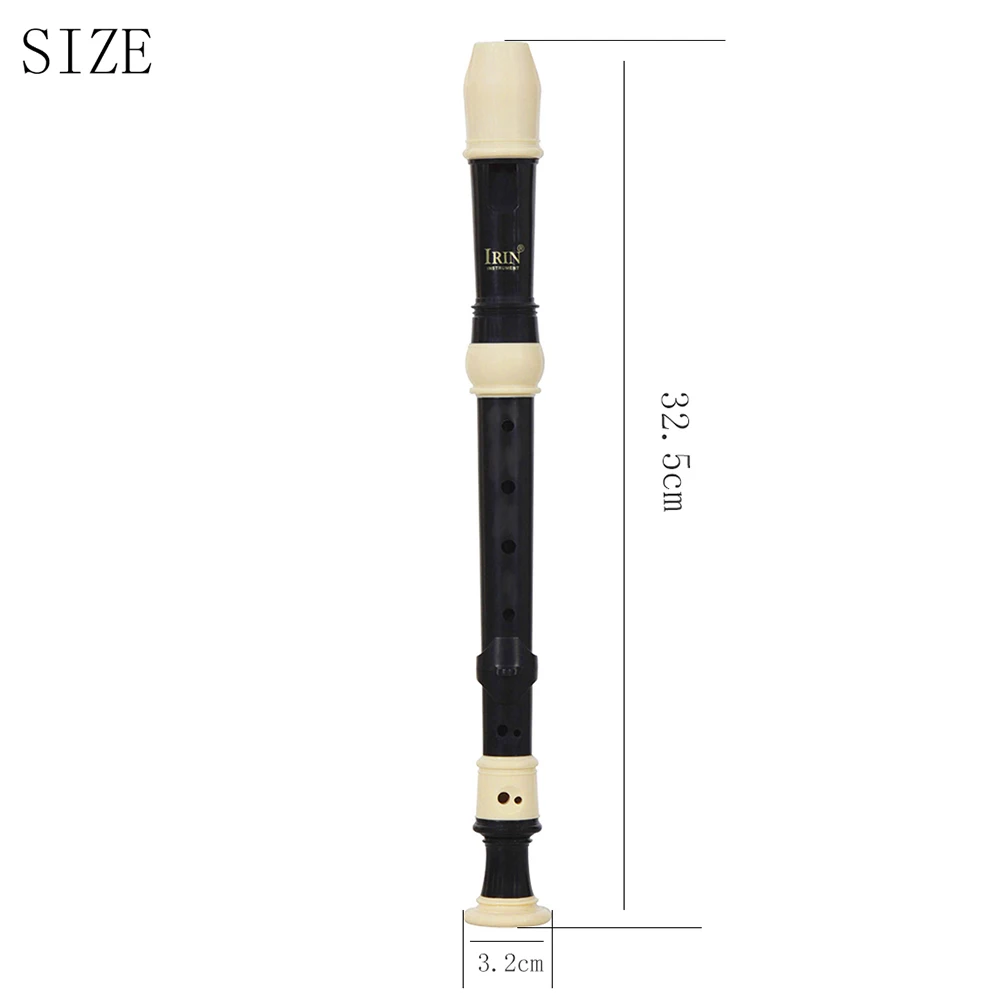 IRIN 8 Hole Baroque Recorder Bass Recorder Removable Finger Rest And Carry Bag Set Woodwind Accessories