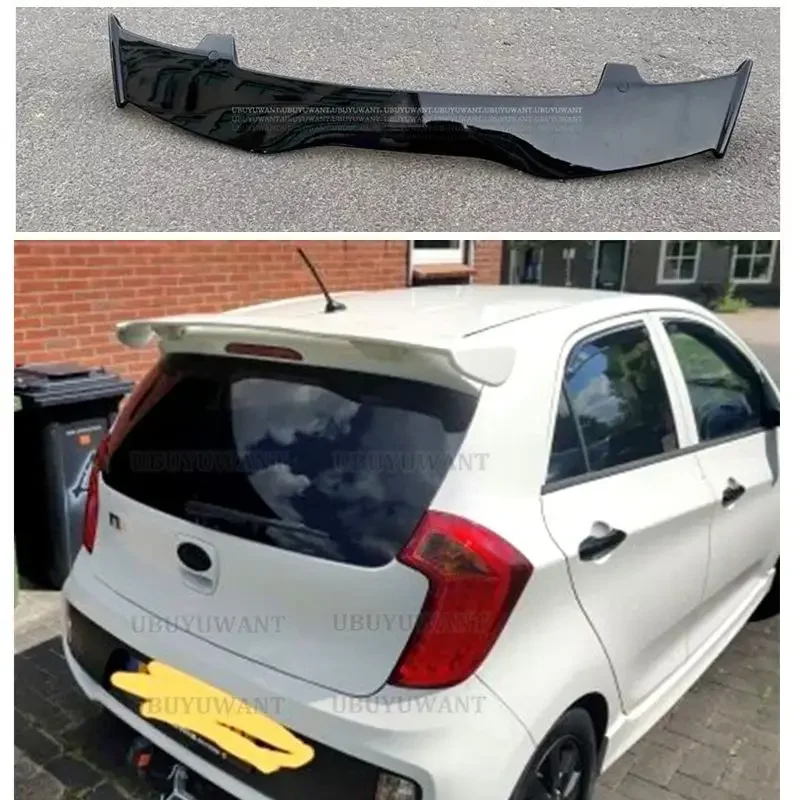 Para KIA Morning Picanto Spoiler ABS plástico Hatchback Universal techo ala trasera cuerpo Kit Accesorios