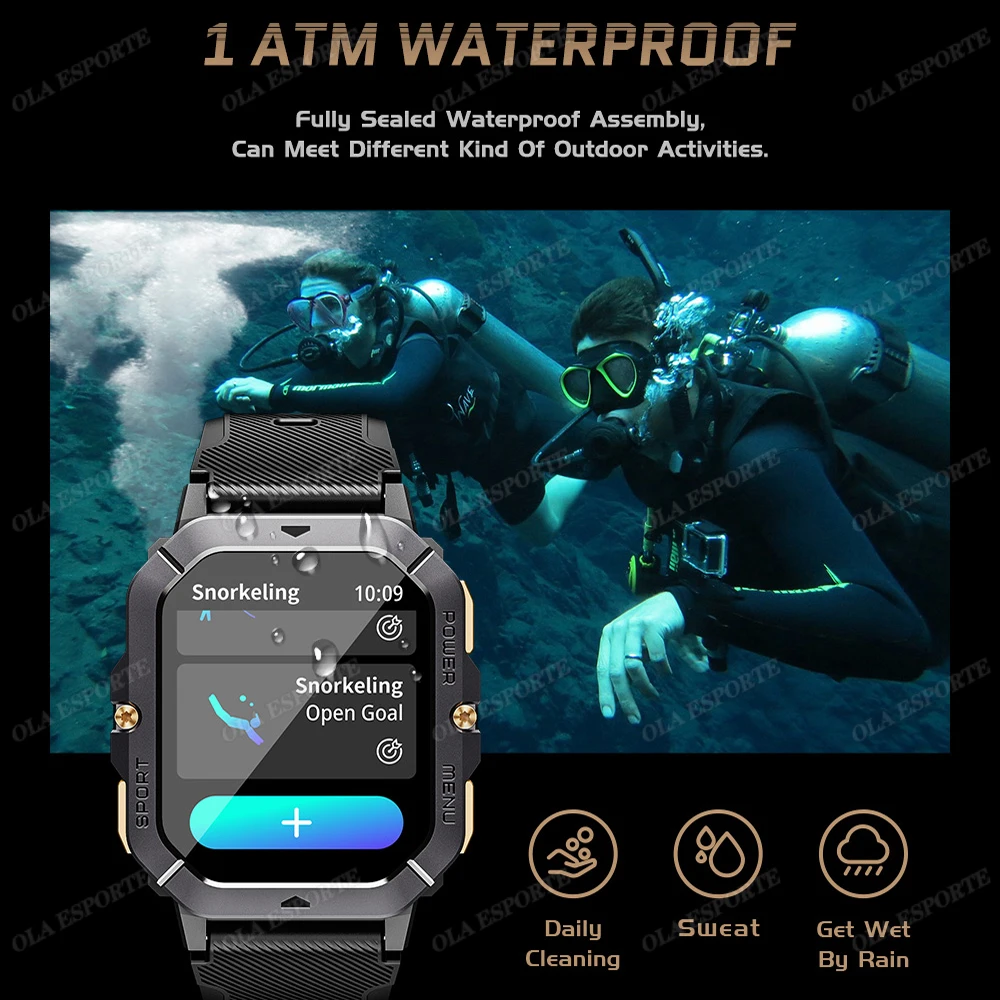 2025 Outdoor Smart Watch 2.02inch Screen Professional Health Management 10-Meter Waterproof Bluetooth Call Sports Smartwatch New