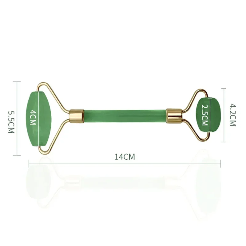 顔の痩身とリフティング、しわの除去、スキンケアツール - 天然アメジスト翡翠ローラーストーンフェイスローラーマッサージャー