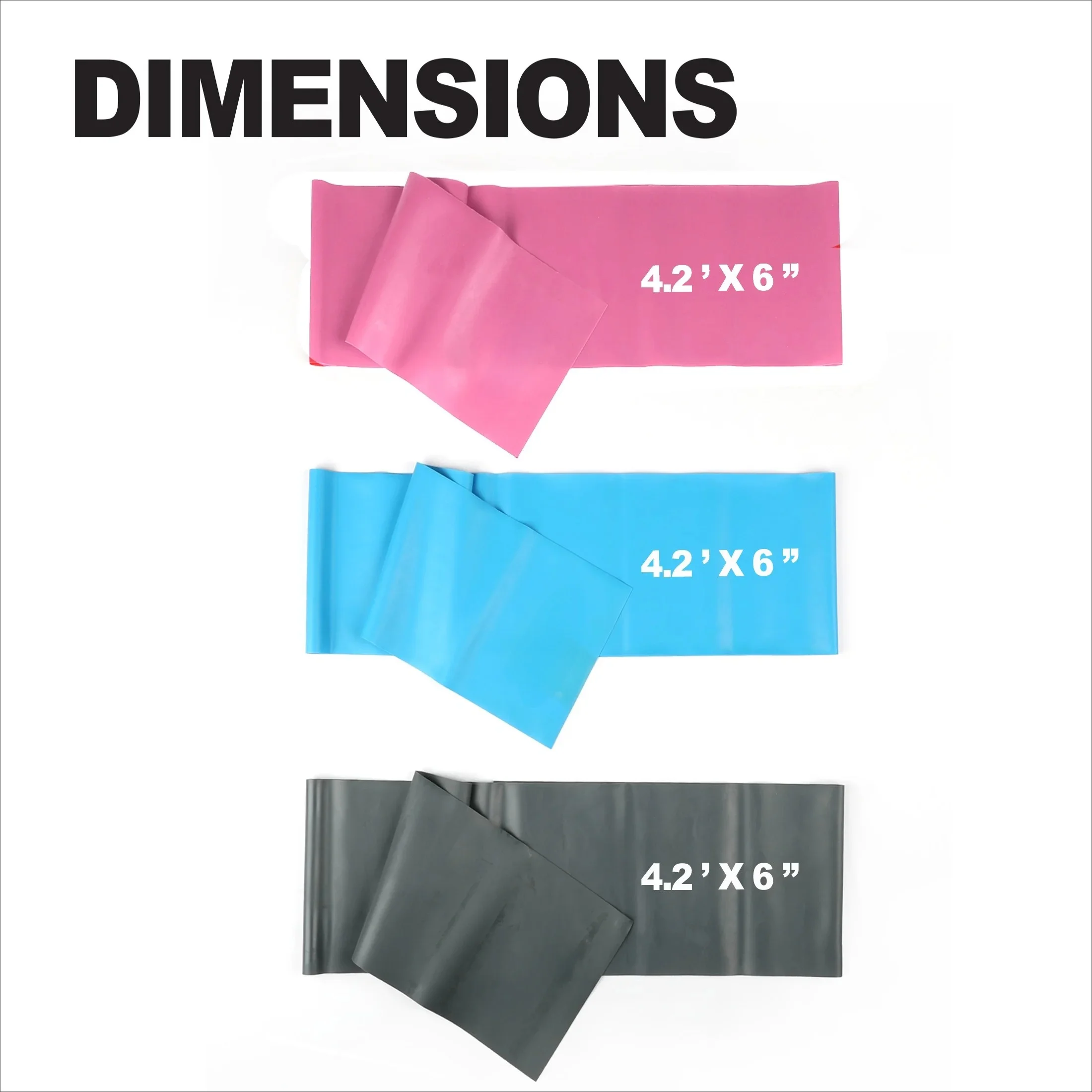 مجموعة أربطة مقاومة مسطحة - أربطة مطاطية للعلاج الطبيعي والتدريبات المنزلية والبيلاتيس وإعادة تأهيل العضلات.