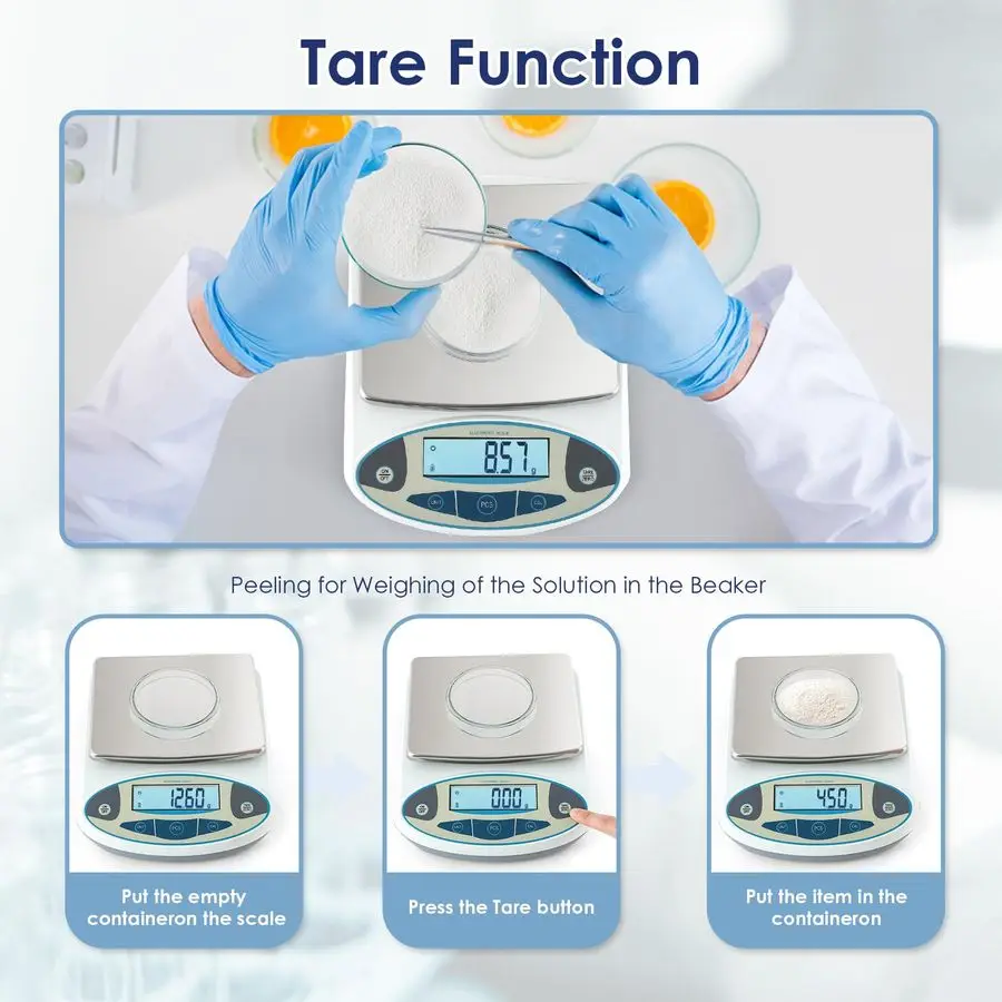 High Precision Lab Digital Scale Analytical Electronic Balance Laboratory Lab Precision Scale Jewelry Scales Kitchen Precision W