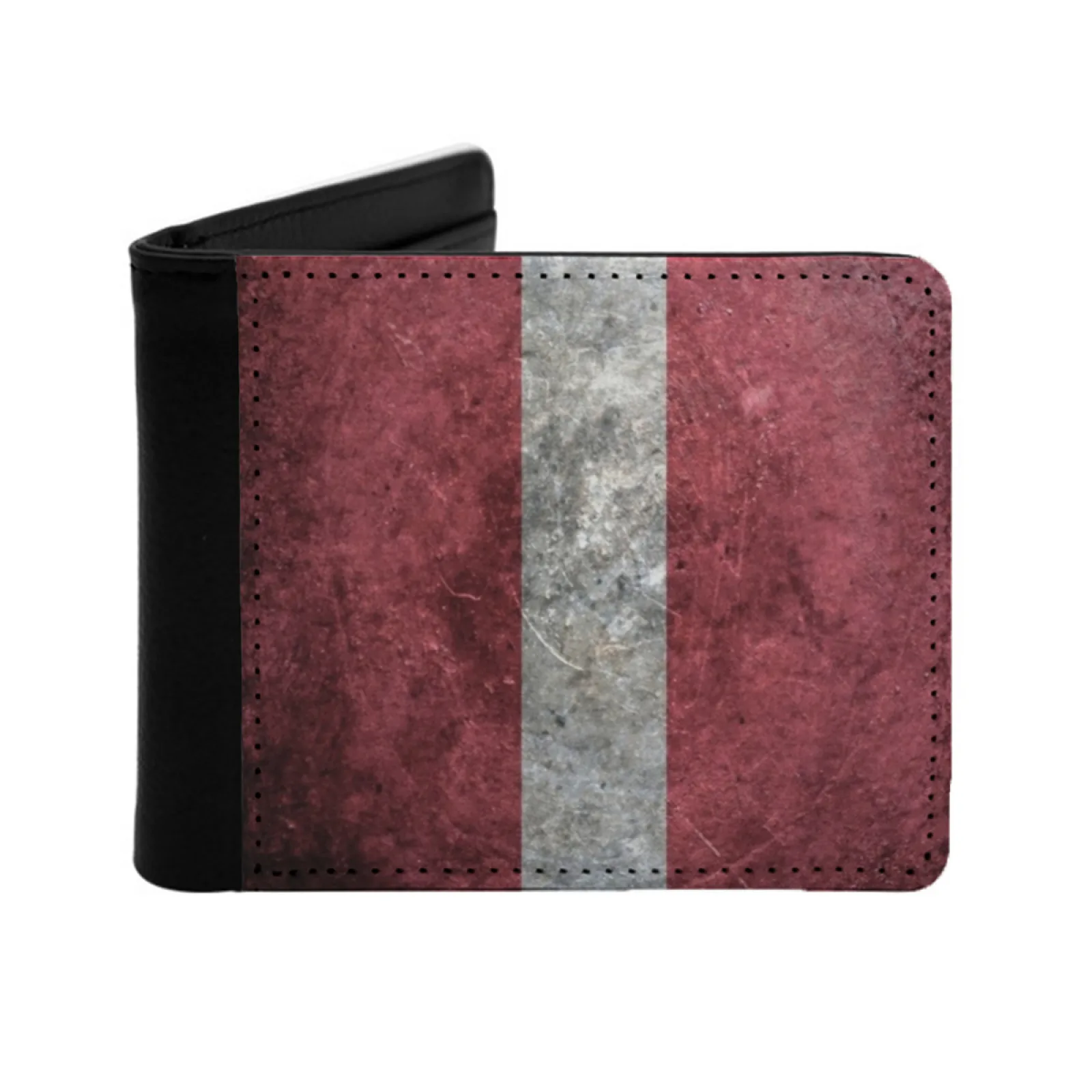 

Латвия, короткие мужские кошельки в стиле гранж, держатель для кредитных карт, ретро-кошелек, мужской кошелек из искусственной кожи, грязный гранж, страна, нация, патриотический