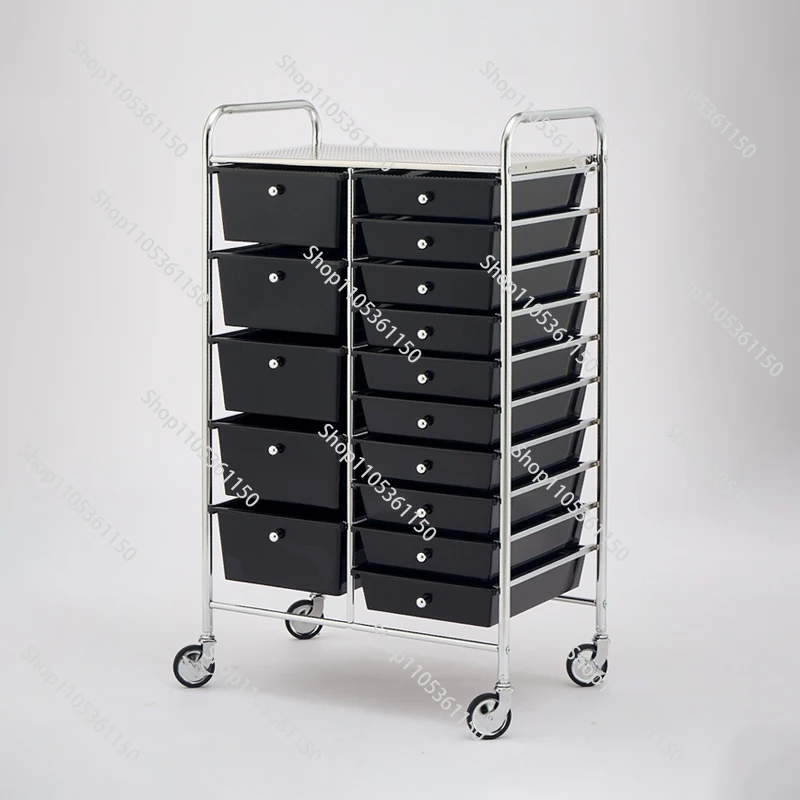 Home Mobile Drawer Cabinet Storage Cabinet Storage Bedroom Plastic Locker Black