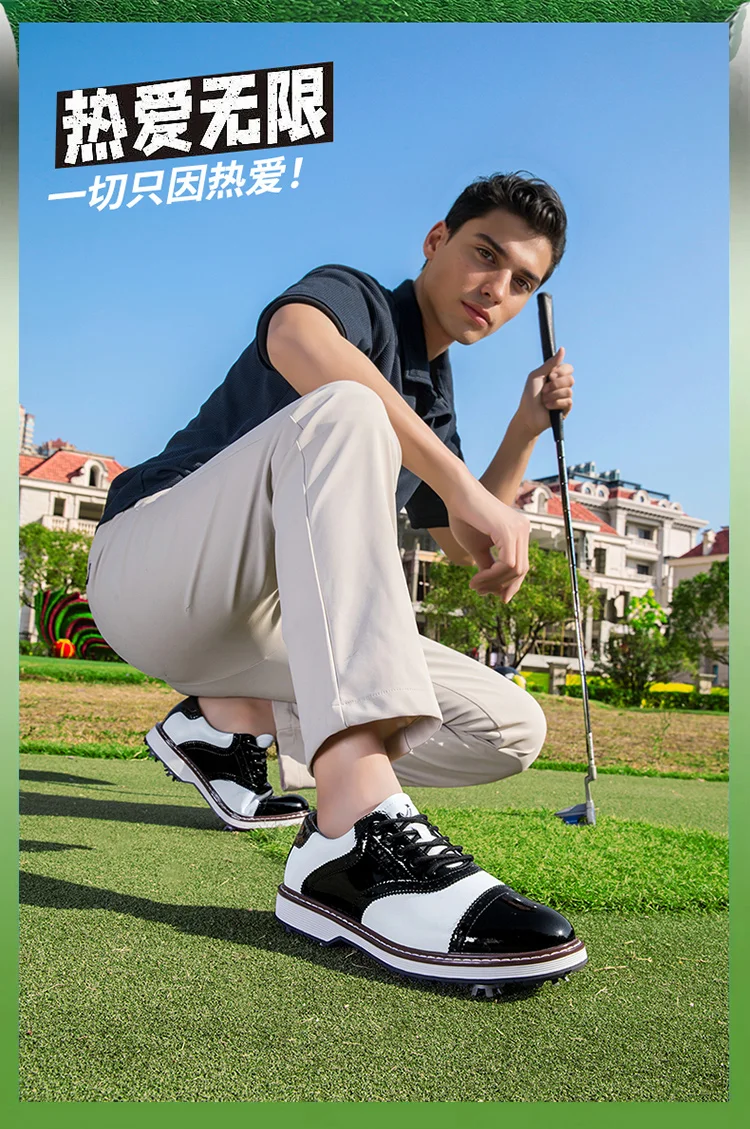 2026 Neue Professionelle Herren-Golfschuhe mit Spikes Wasserdicht Atmungsaktiv Rutschfest Bequeme Outdoor-Sport-Golf-Sneaker – Detail 5