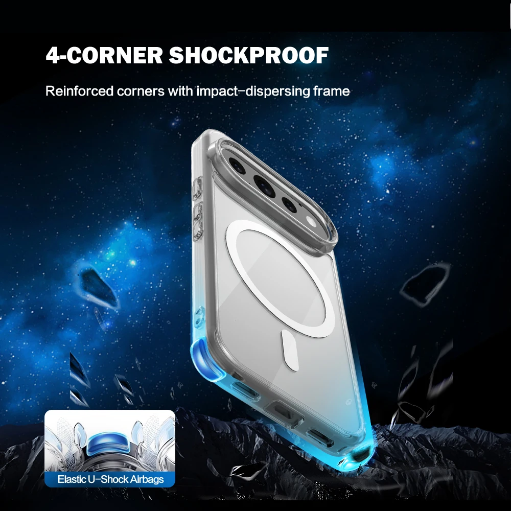 Für Google Pixel 11 Pro XL Hülle Magnetische Hartabdeckung TPU+PC Klare Sturzsichere Handyhülle Für Google Pixel 11 Pro – Detail 3