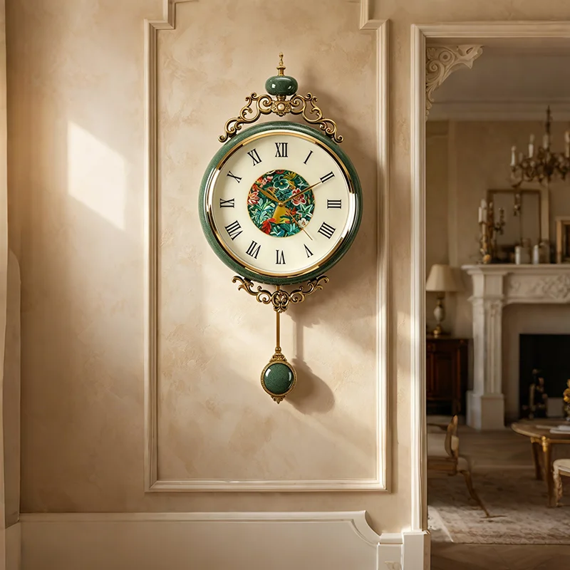 Luxury Vintage Wall Watch Living Room Modern Aesthetic Xenomorph Wall Watch Nordic Minimalist Horloge Murale Home Decoration