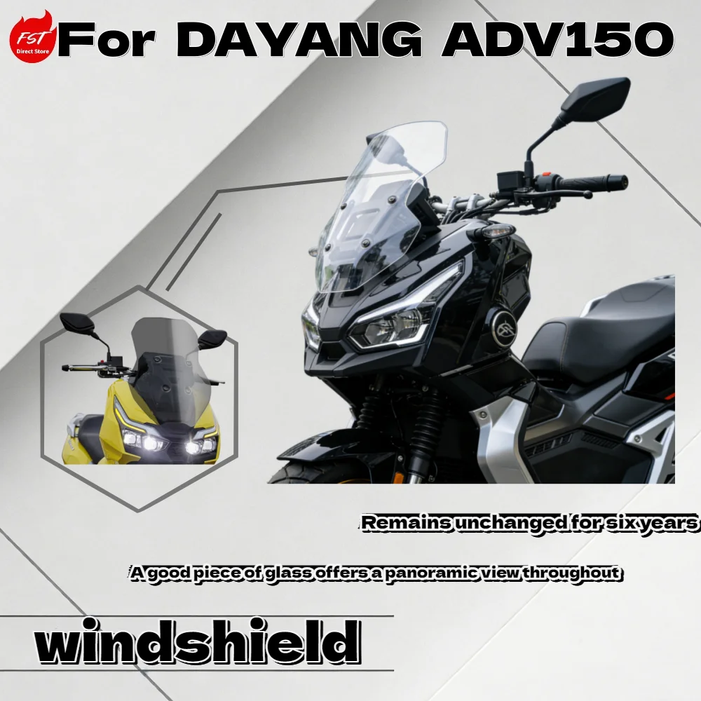 

For DAYANG ADV150 Modified Heightened Windshield Front Wind Deflector Chest Guard Painted Version