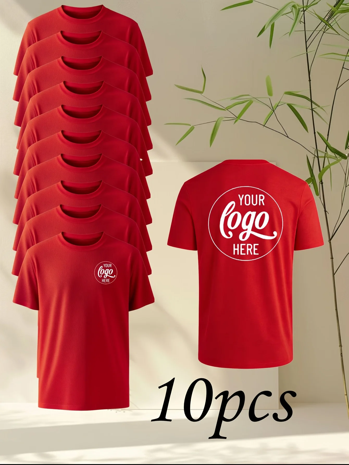 (Custom Gift) 10 Custom T-Shirts for Men and Women, with Personalized Text, Photos, or Logos Printed on Chest and Back, DIY