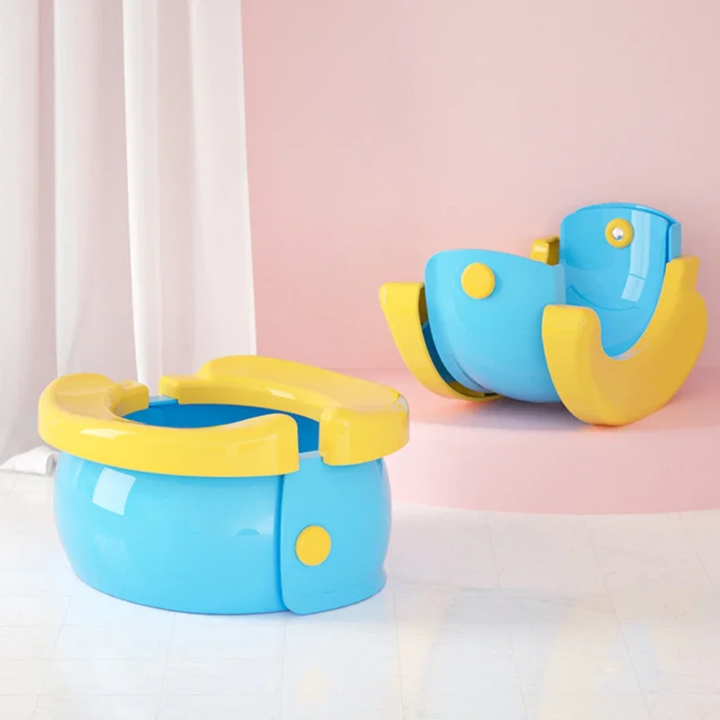 Children\'s toilet cartoon banana shape baby boy and girl toilet car folding portable toilet training toilet