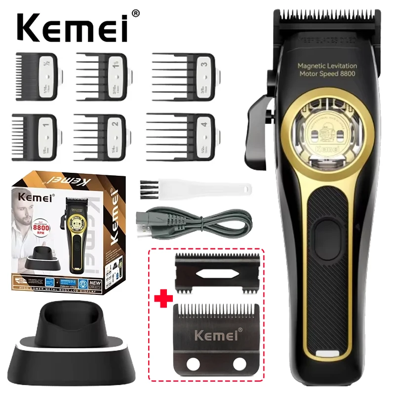 Kemei KM-2268 KM-2373 Professionele Elektrische Haarkapper, UV-gecoate behuizing, USB-opladen, Salon Styling Kemei Trimmer